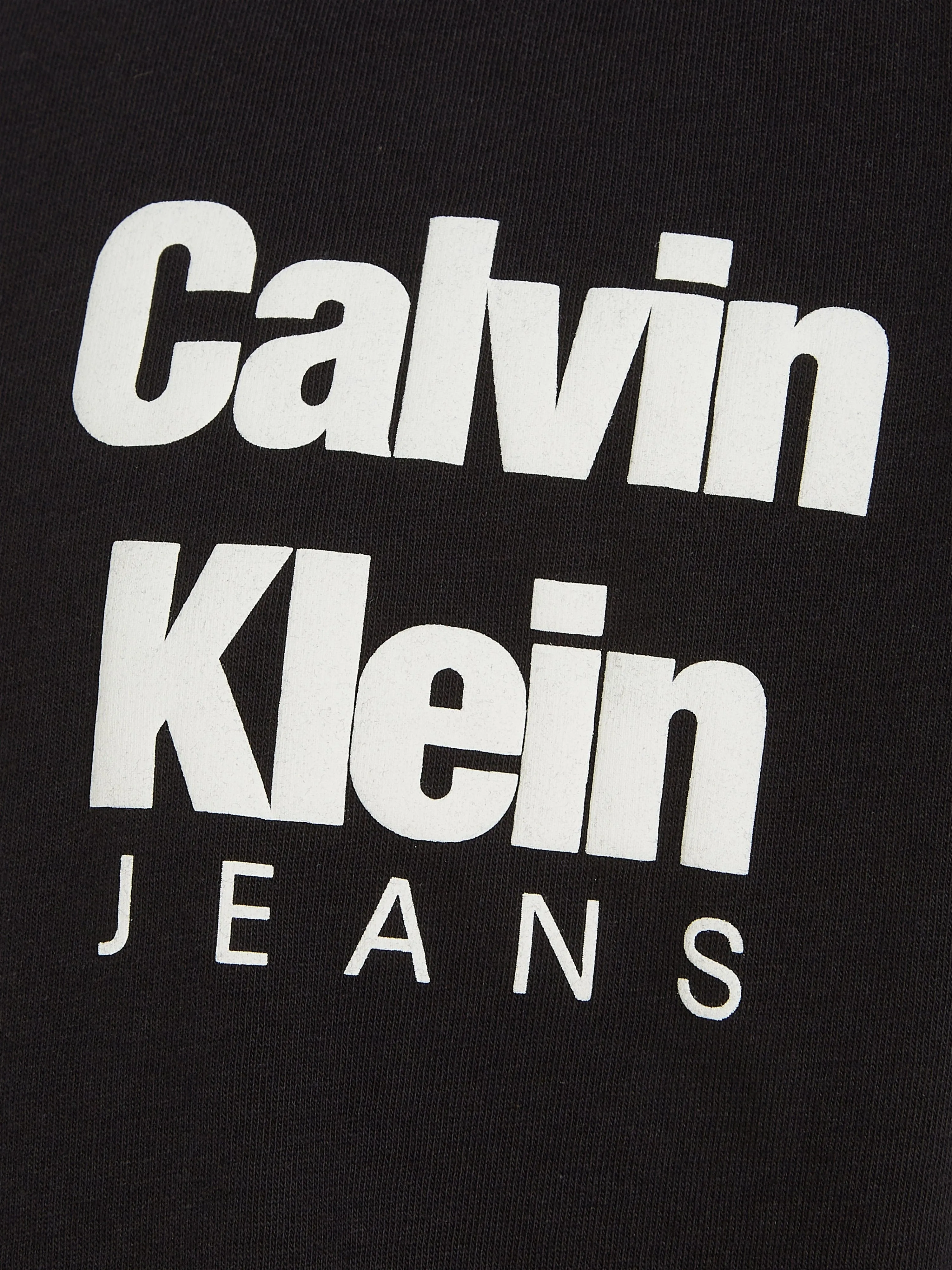 Calvin Klein Boys Mini Blown-Up Logo T-Shirt in Black