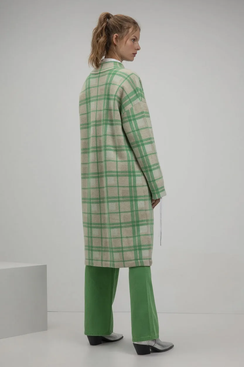 Cardigan Sjoerd - Parrot Green Check