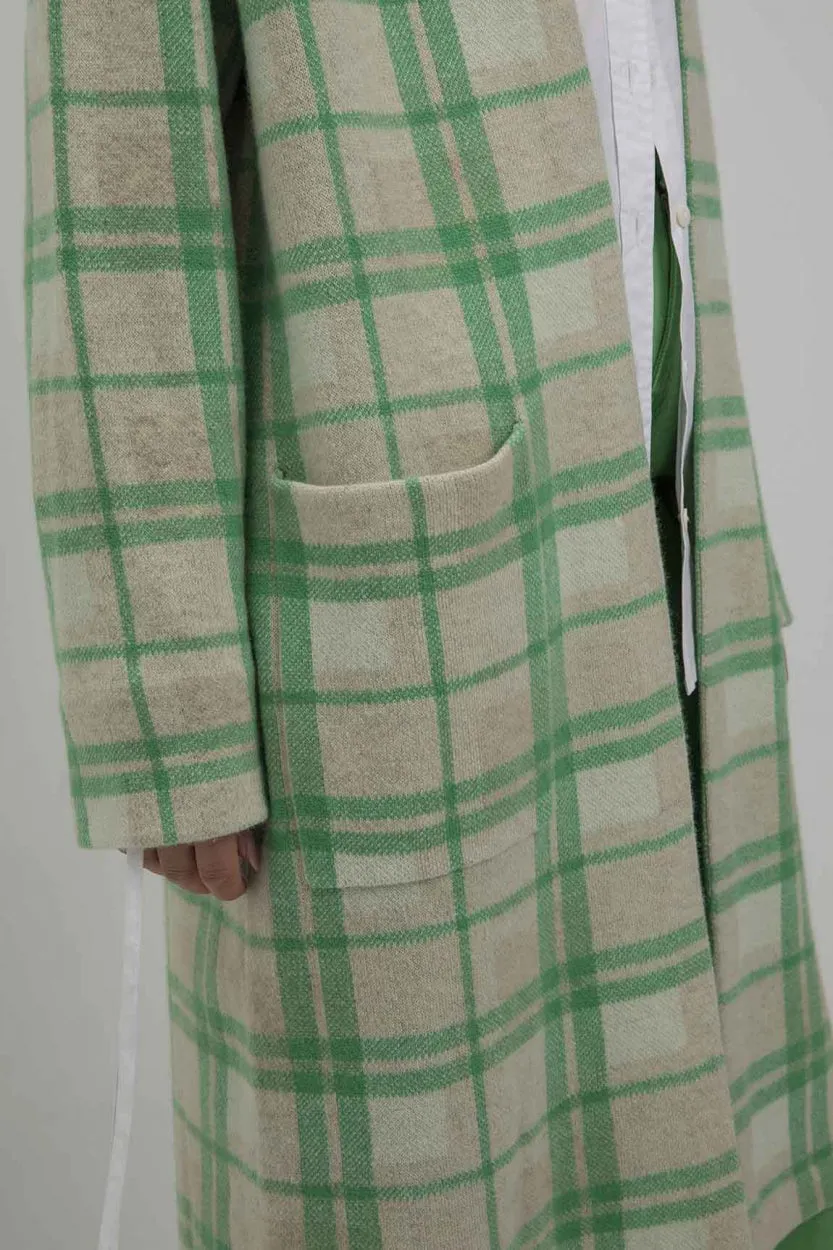 Cardigan Sjoerd - Parrot Green Check