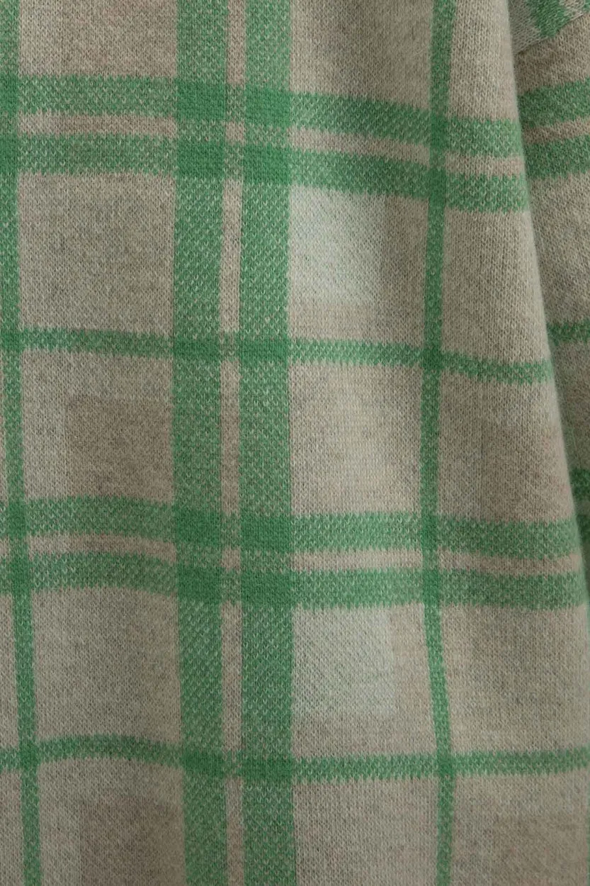 Cardigan Sjoerd - Parrot Green Check