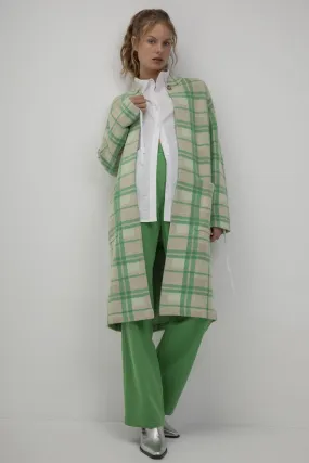 Cardigan Sjoerd - Parrot Green Check