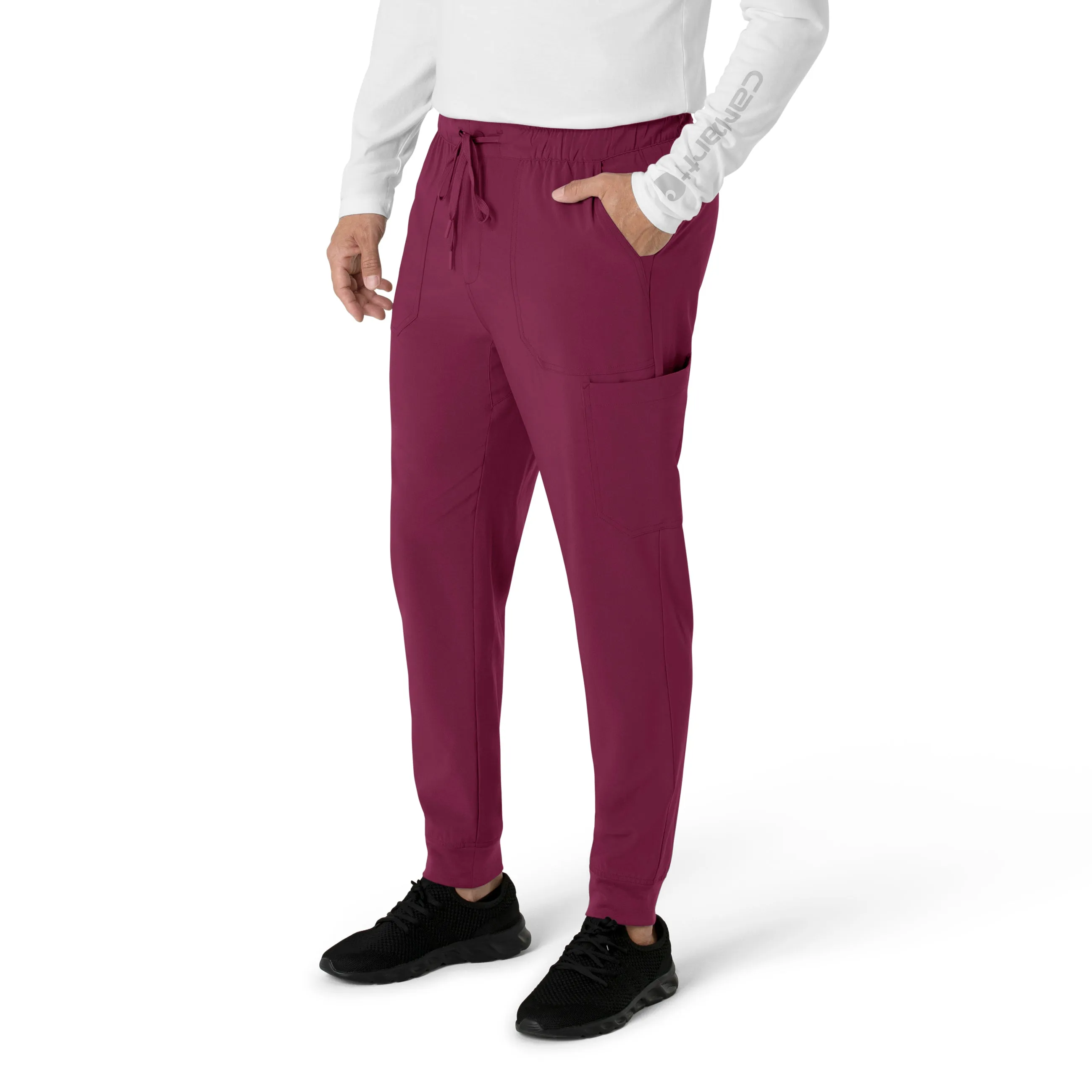 Carhartt Force Cross-Flex Men's Jogger Scrub Pant - Wine