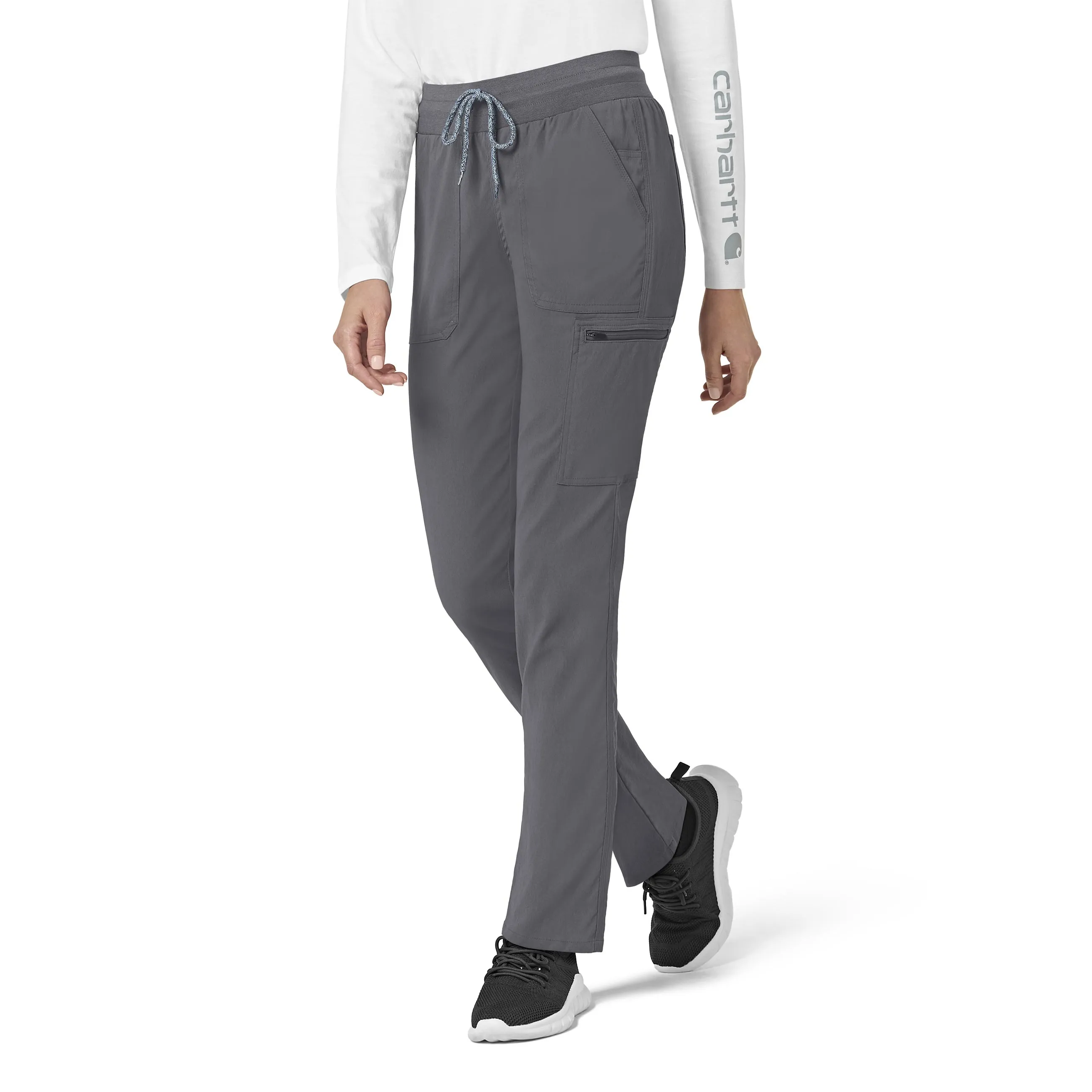 Carhartt Rugged Flex Peak Women's Slim Leg Scrub Pant - Pewter