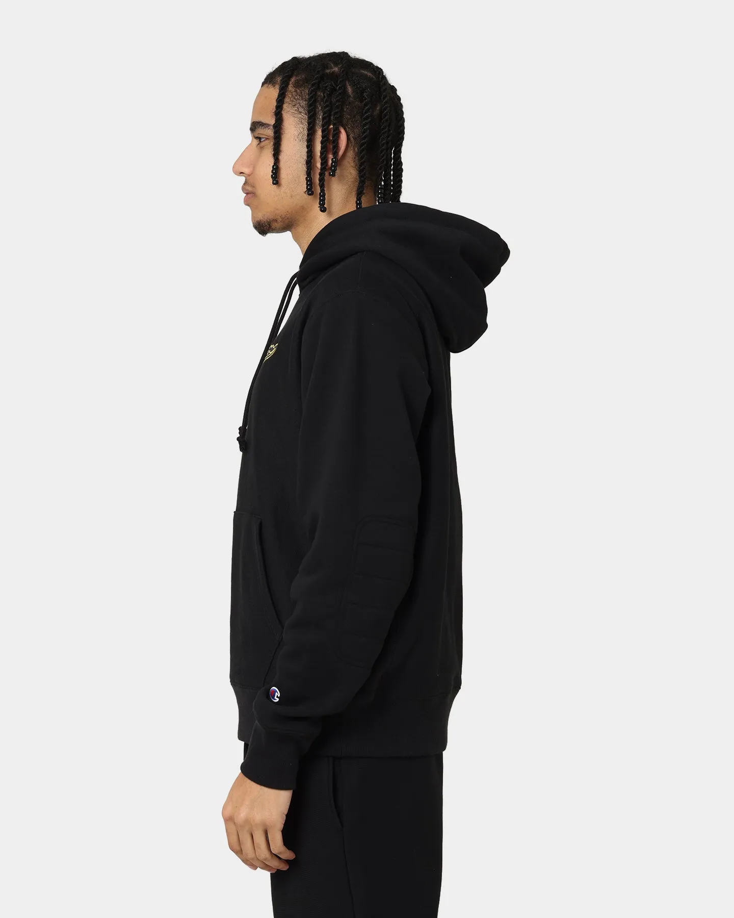 Champion Reverse Weave Archive Script Hoodie Black/Gold