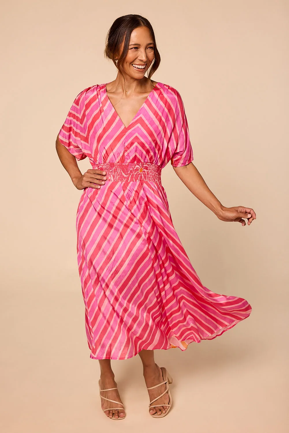 Charlie Maxi Dress in Strawberry Moon