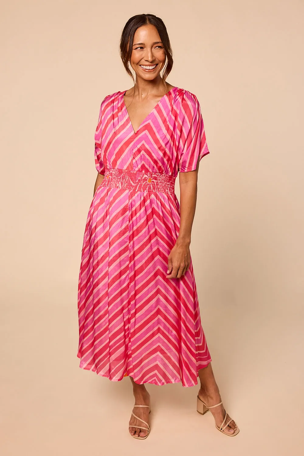 Charlie Maxi Dress in Strawberry Moon