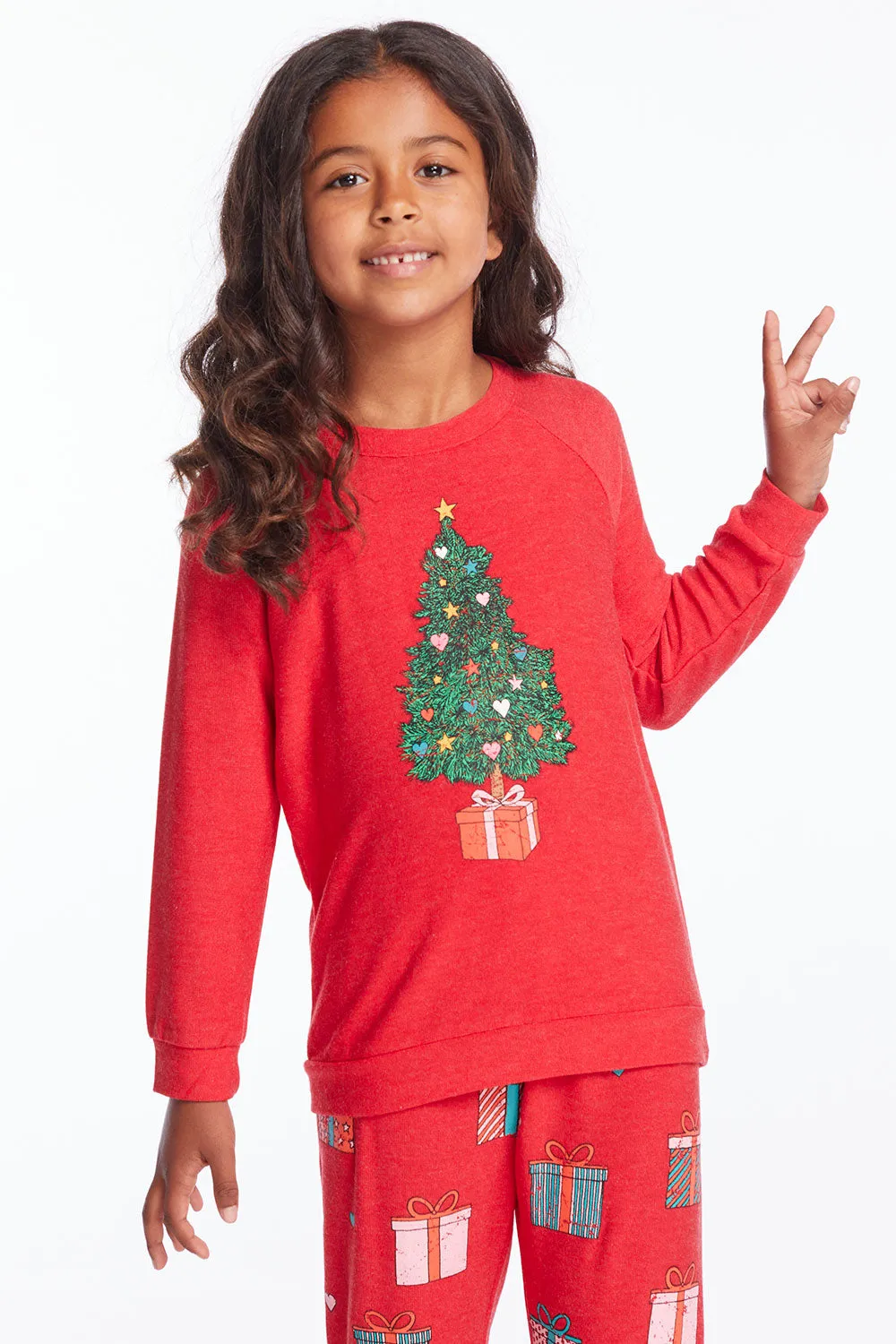 Christmas Tree Girls Pullover