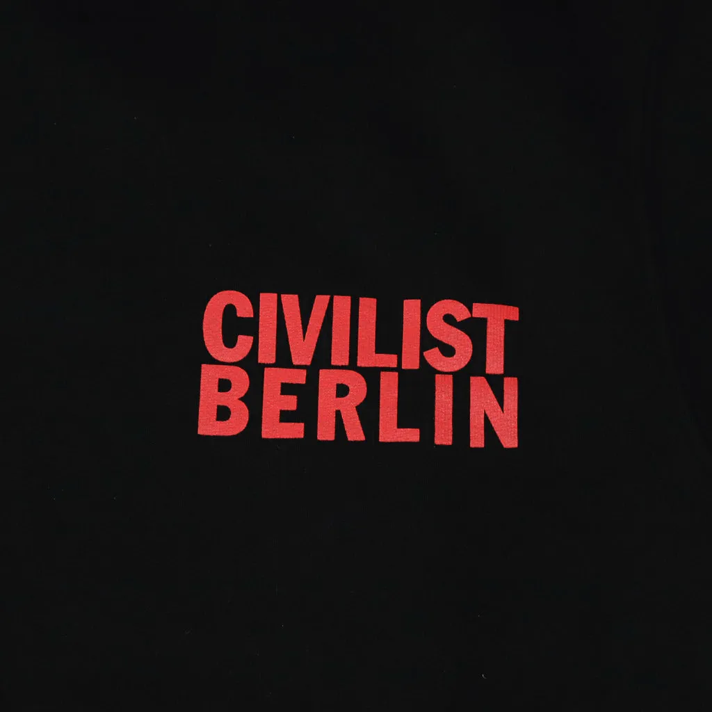 Civilist - Palme Pullover Hooded Sweatshirt - Black