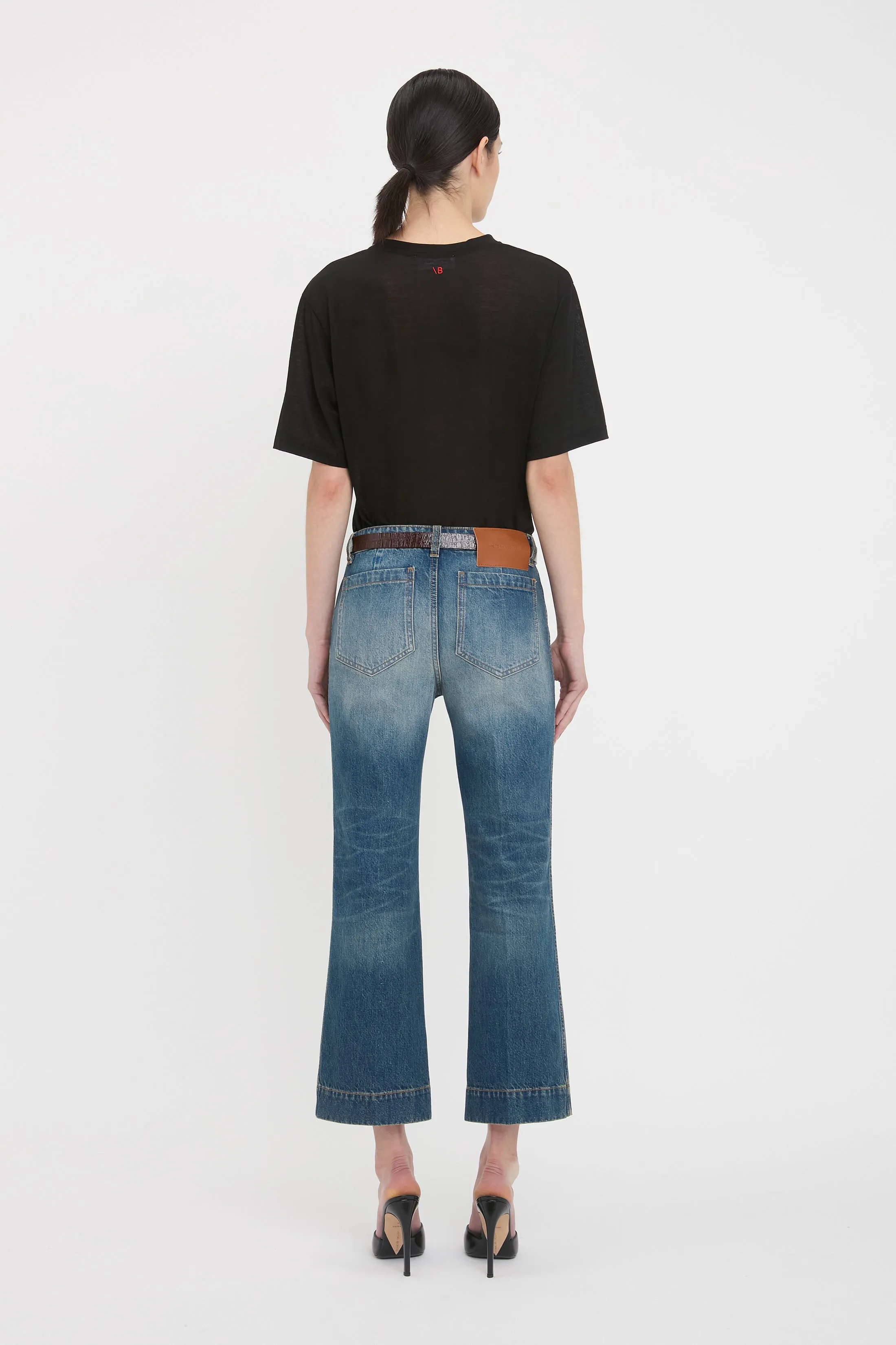 Classic Cotton Crepe T-Shirt In Black