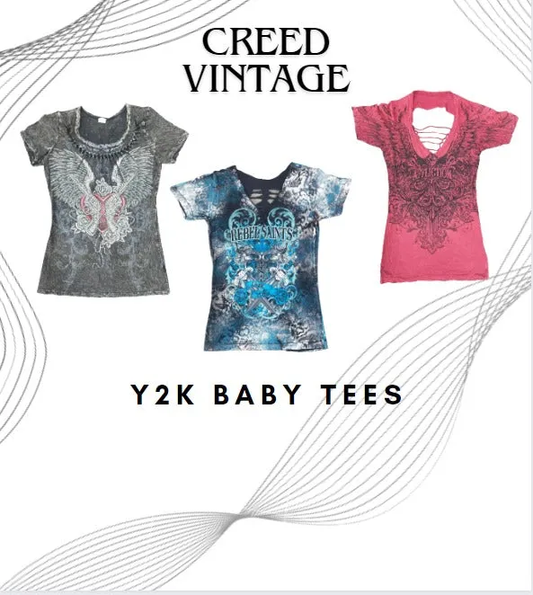 CR1485 Aesthetic Y2K Baby Tees - 15 Pcs