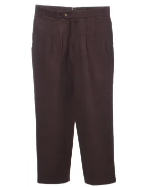 Dark Brown Trousers - W33 L30