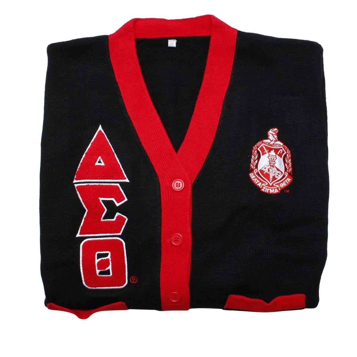 Delta Sigma Theta Cardigan DST Sorority XL Black Letterman Sweater Cardigan