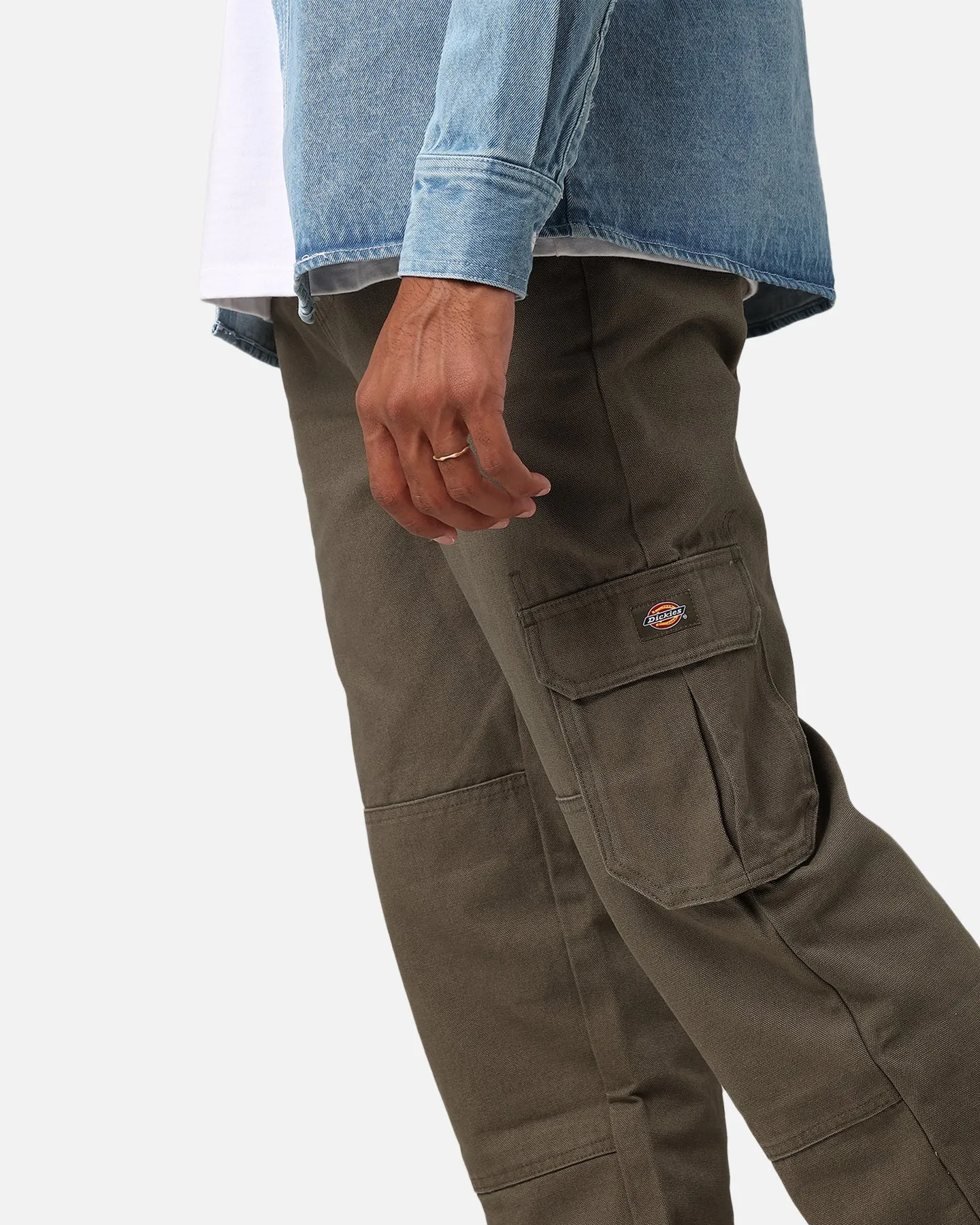 Dickies 85-283 Cargo Canvas Pants Washed Dark Khaki