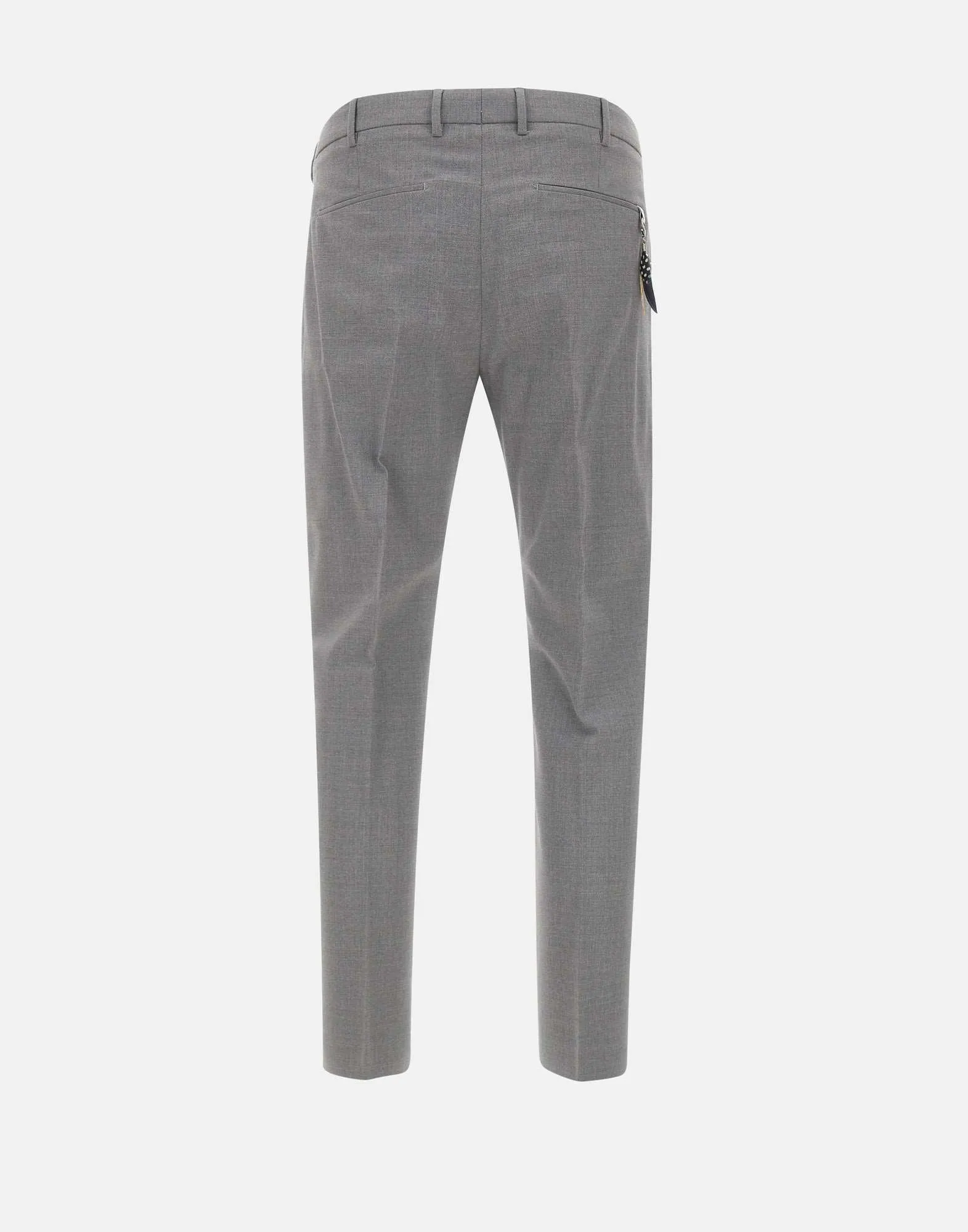 Dieci Men's Wool Trousers in Light Grey