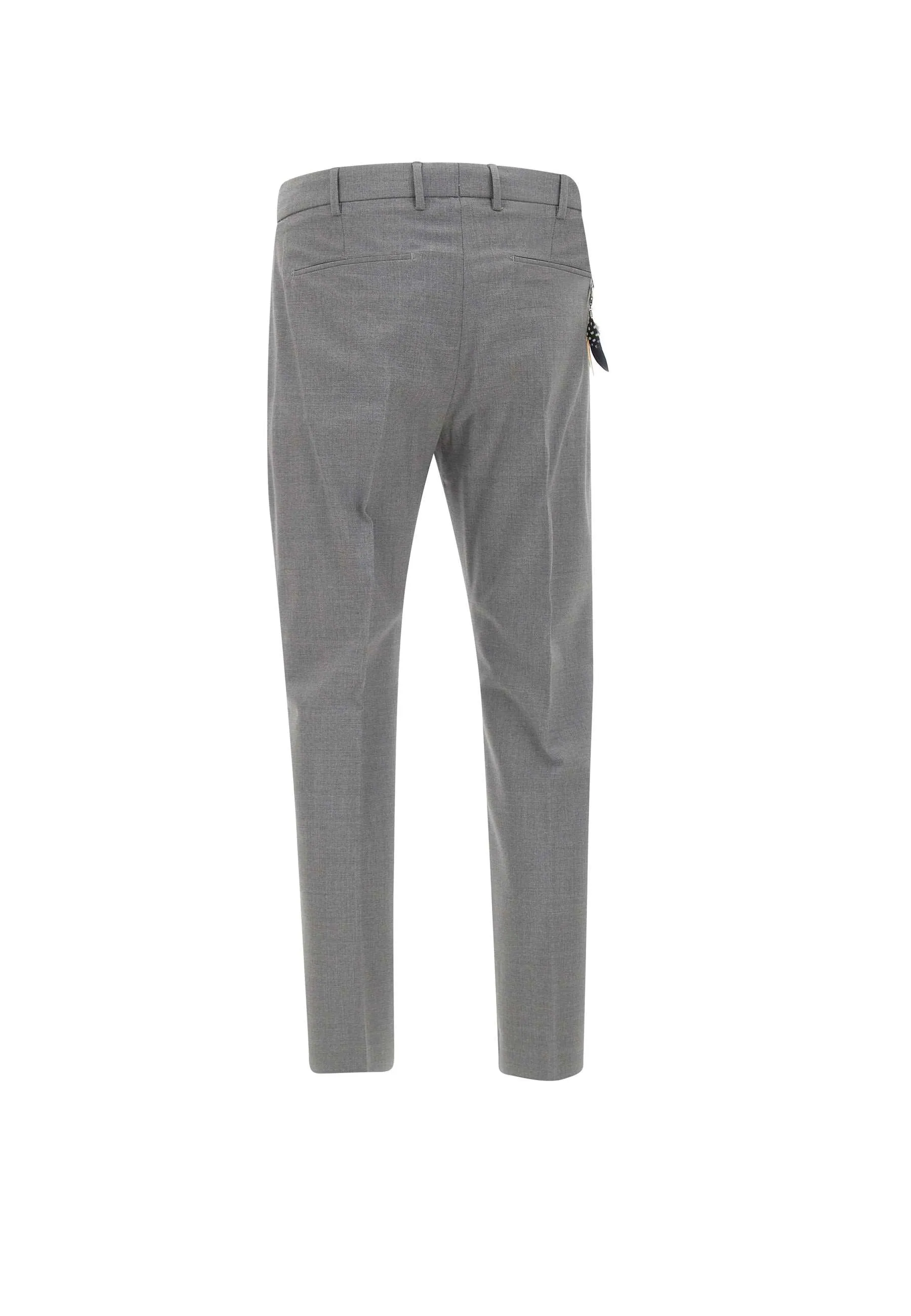 Dieci Men's Wool Trousers in Light Grey