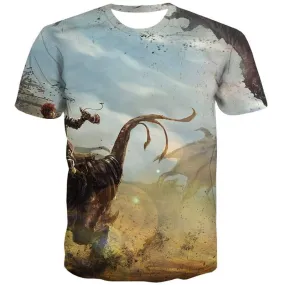 Dinosaur T shirts Men War Tshirts Casual Anime Tshirt Anime Hip Hop Tshirt Printed Leisure T-shirts 3d