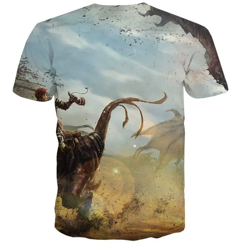 Dinosaur T shirts Men War Tshirts Casual Anime Tshirt Anime Hip Hop Tshirt Printed Leisure T-shirts 3d