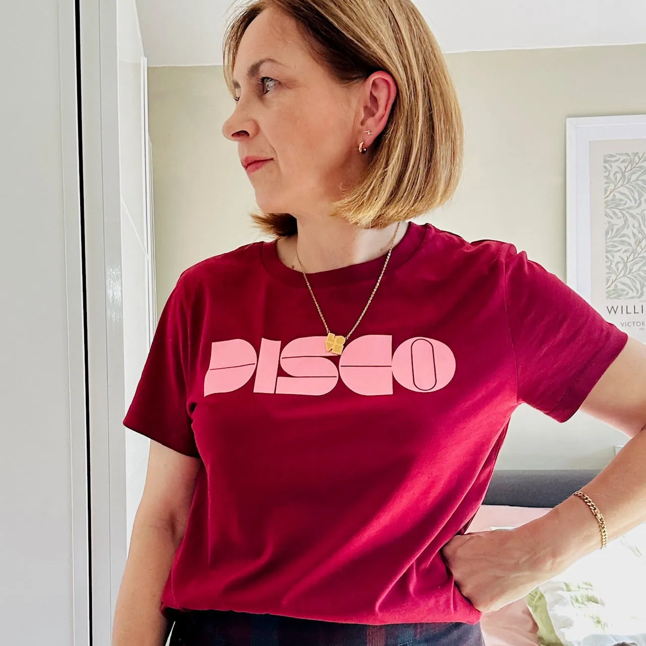 Disco Tshirt Burgundy