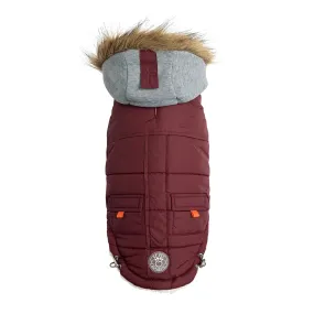 Dog Winter Sailor Parka - Burgundy