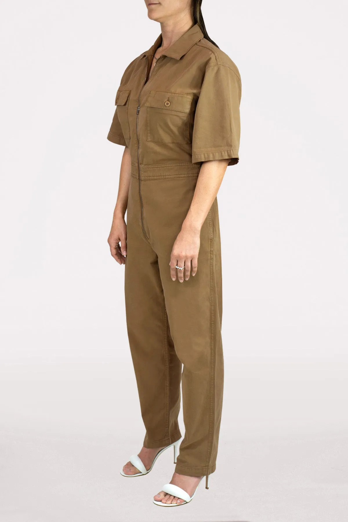 DSTLD Women's Utility Jumpsuit in Ermine