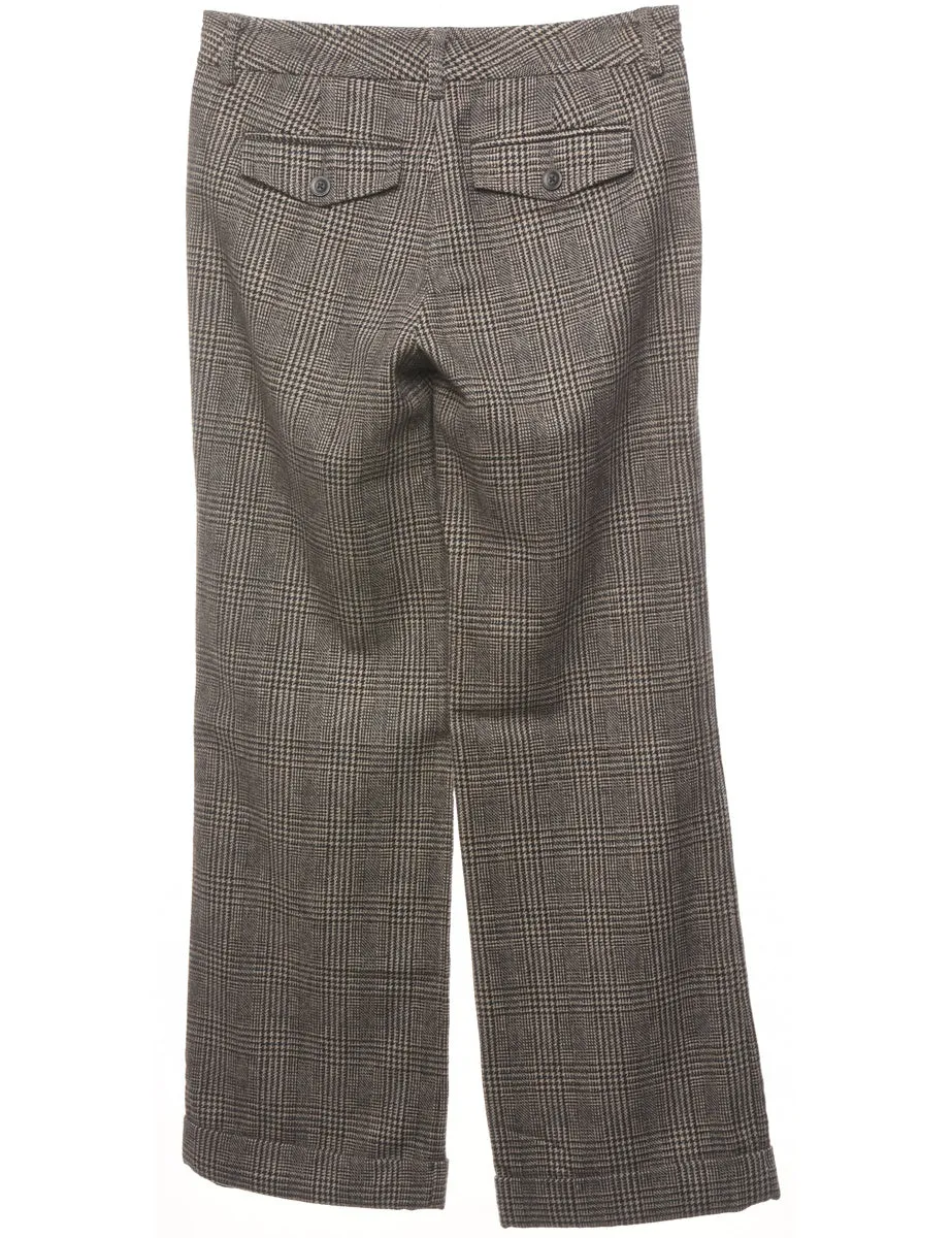 Eddie Bauer Grey Dogtooth Trousers - W32 L31