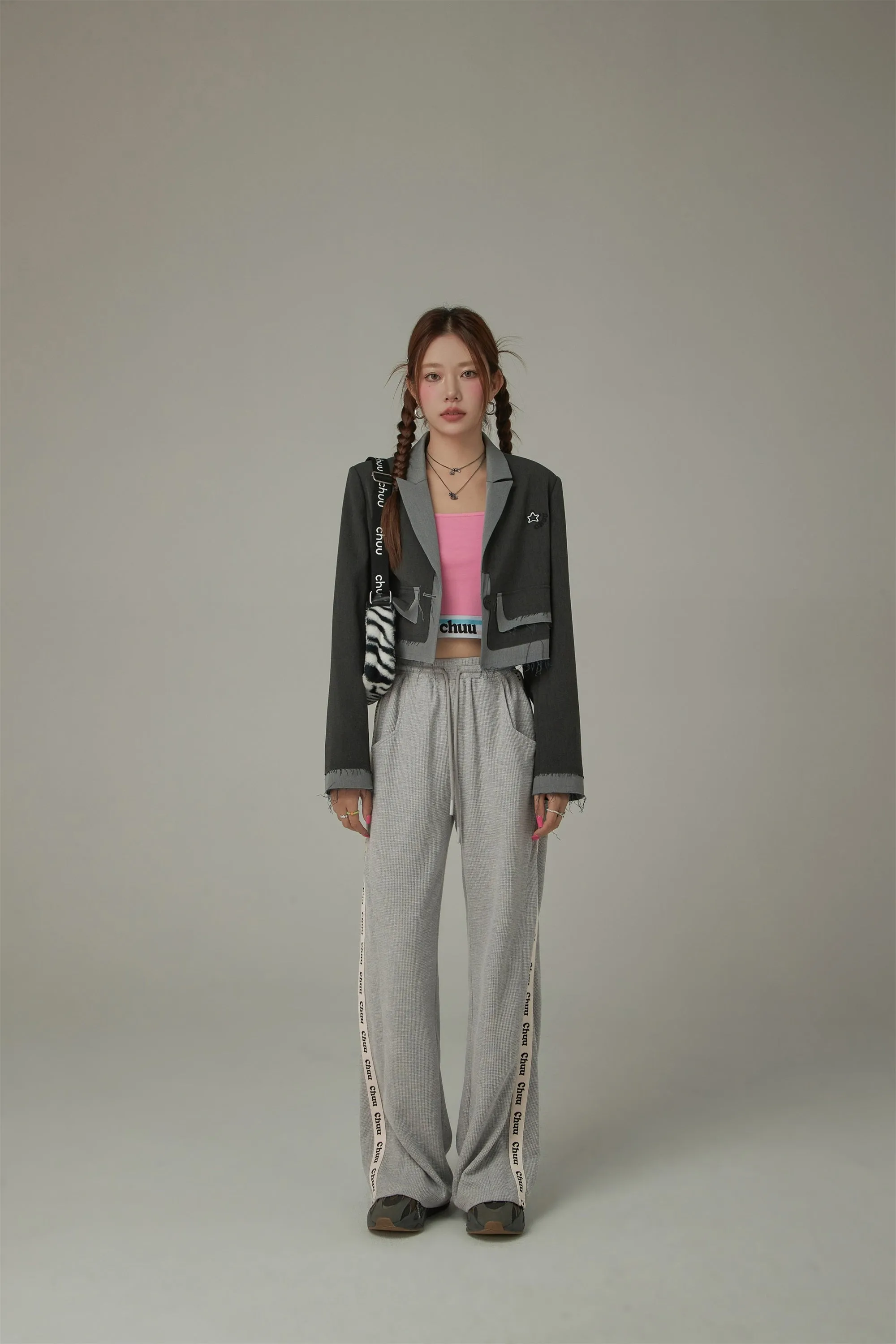 Elastic Waist Sporty Logo Sweatpants