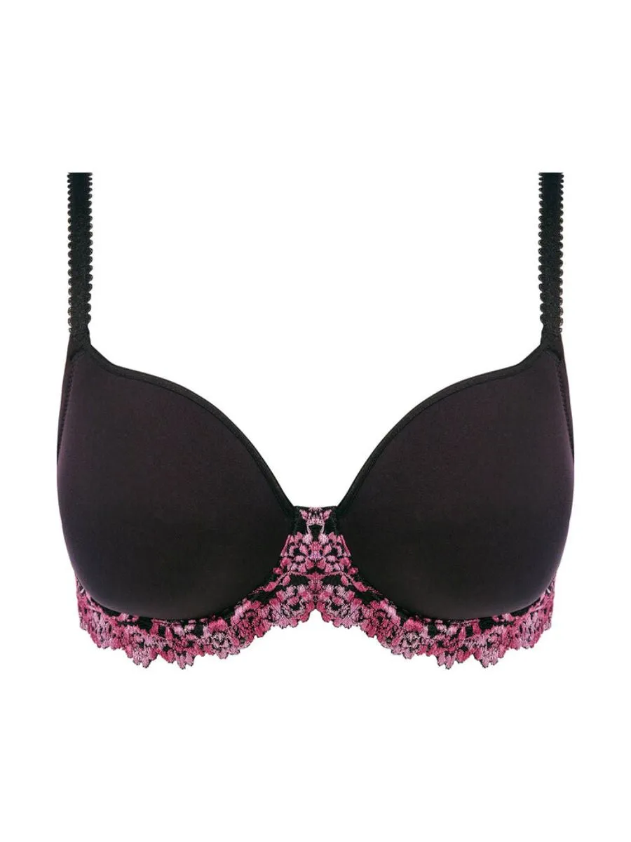 Embrace Lace Contour Bra - Black/Berry Multi