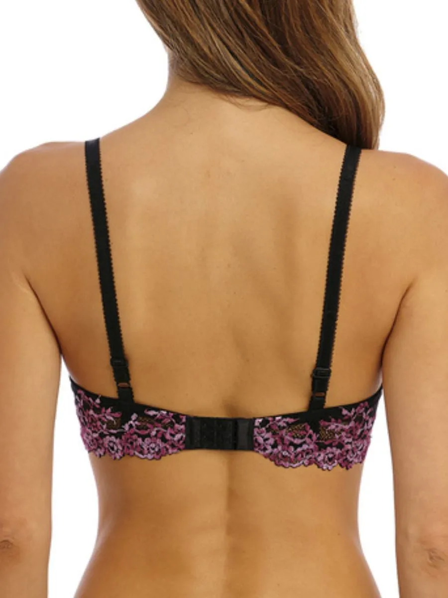 Embrace Lace Contour Bra - Black/Berry Multi