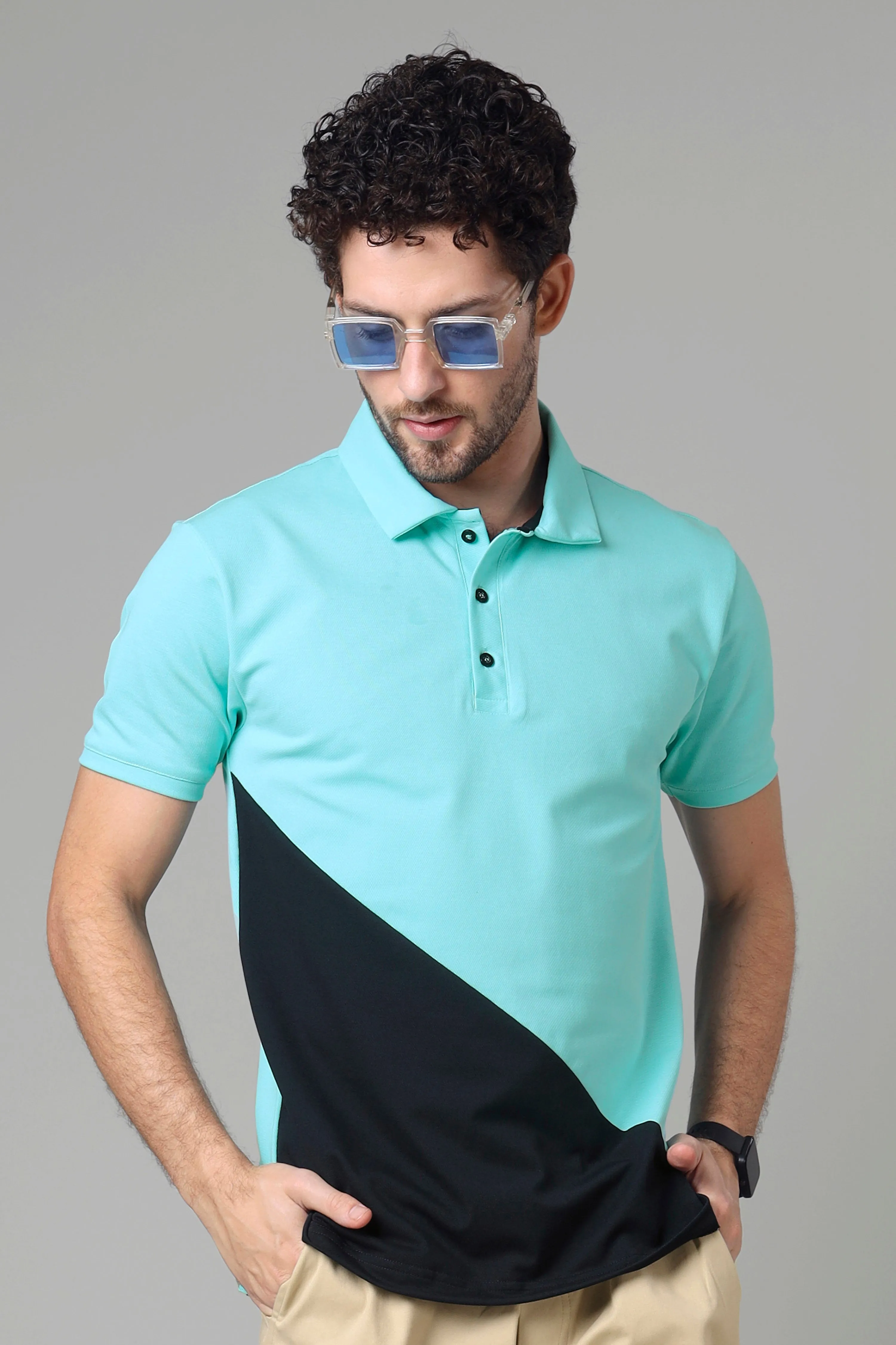 Exclusive Arctic Blue Smart Polo T-Shirt For Men