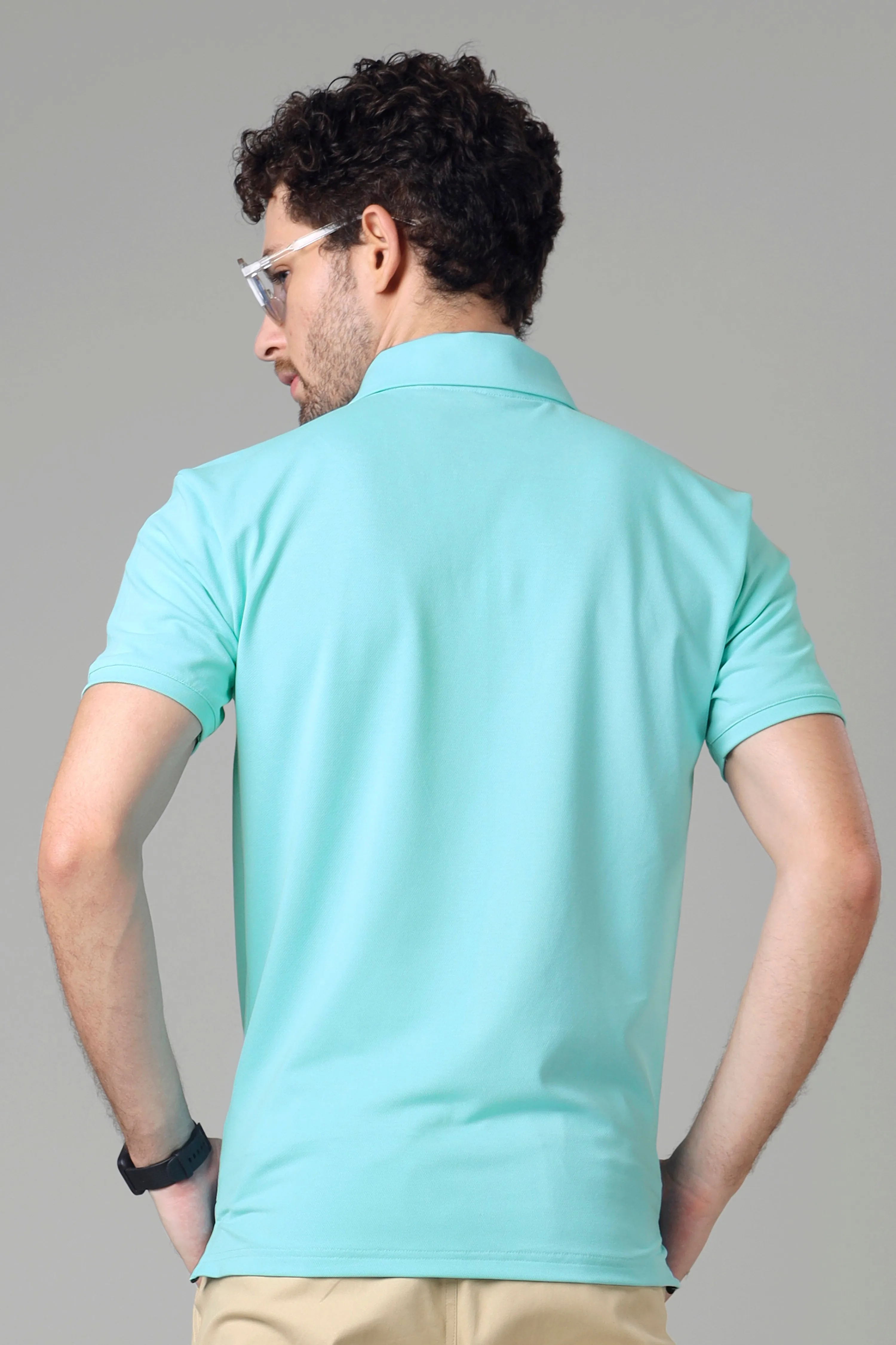 Exclusive Arctic Blue Smart Polo T-Shirt For Men