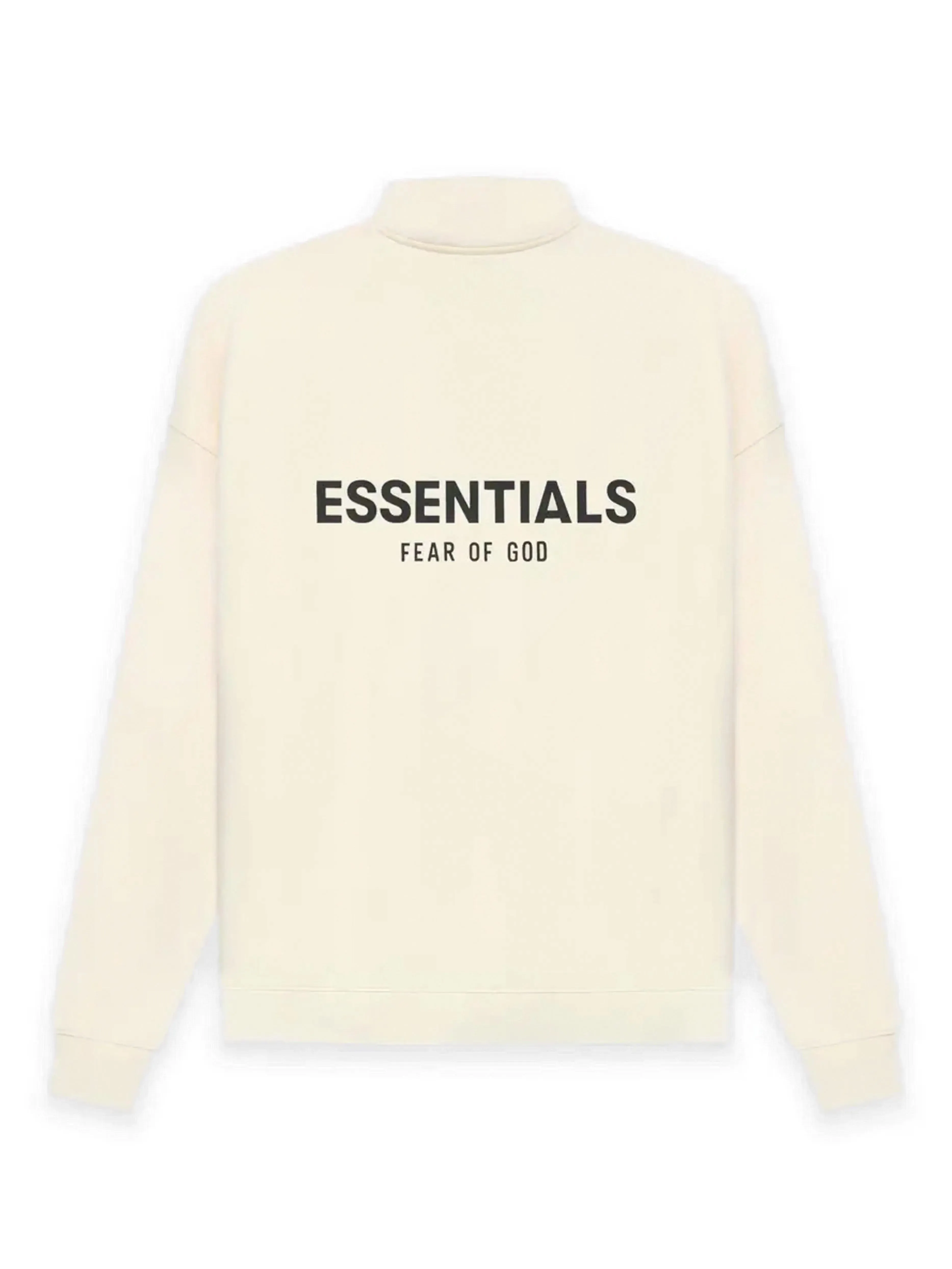 Fear Of God Essentials Back Logo Pullover Mockneck Half Zip  Cream/Buttercream [SS21]