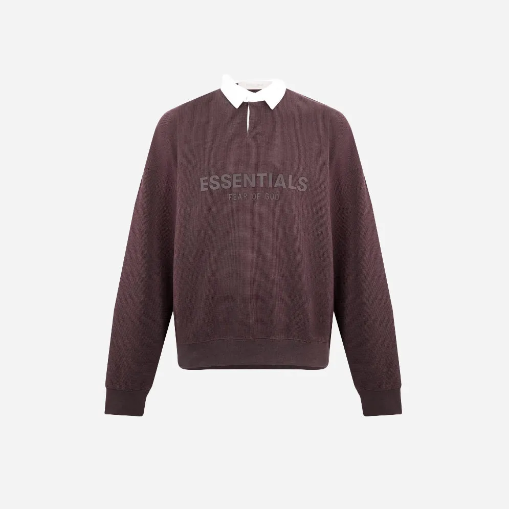 FEAR OF GOD ESSENTIALS PLUM PULLOVER POLO TEE