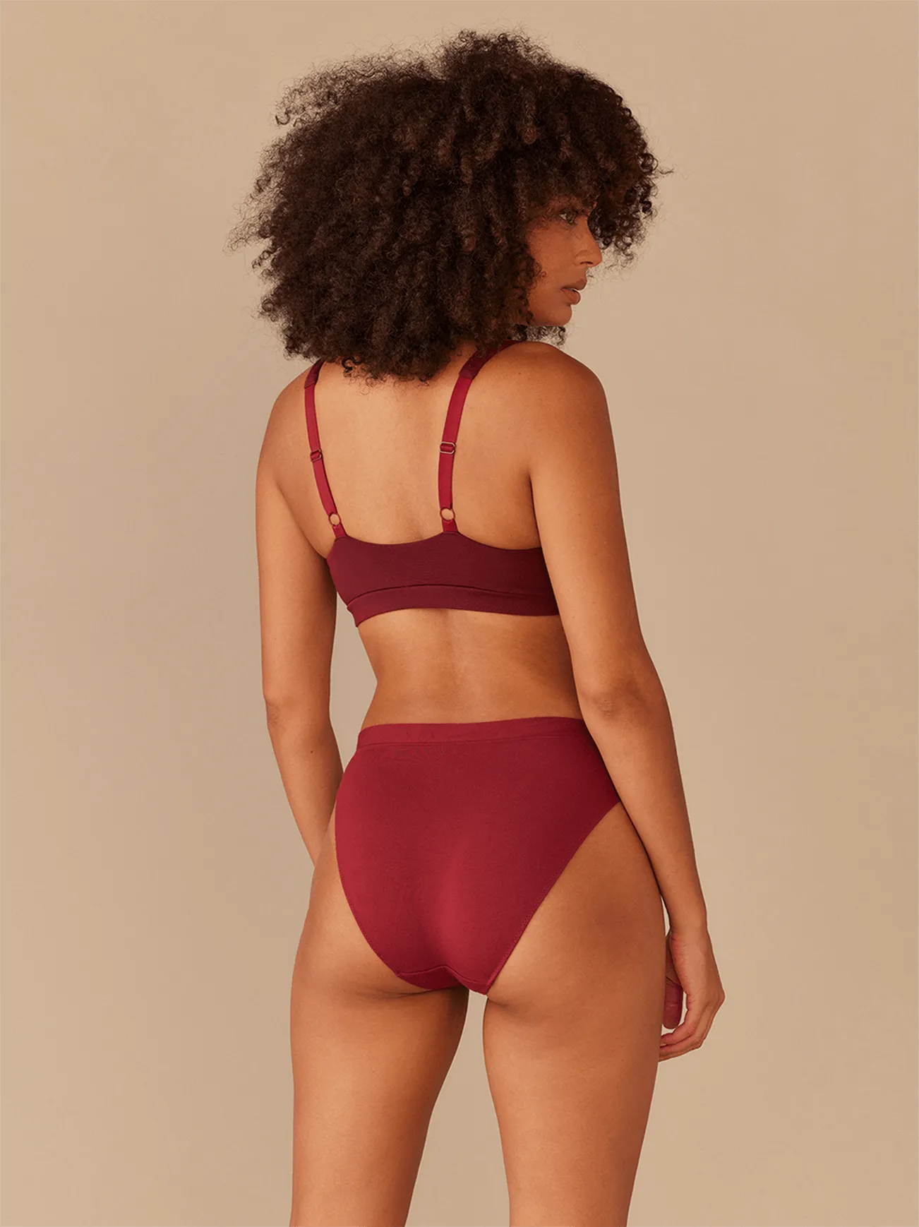 FeelFree Square Neck Bralette | Cabernet/Cabernet