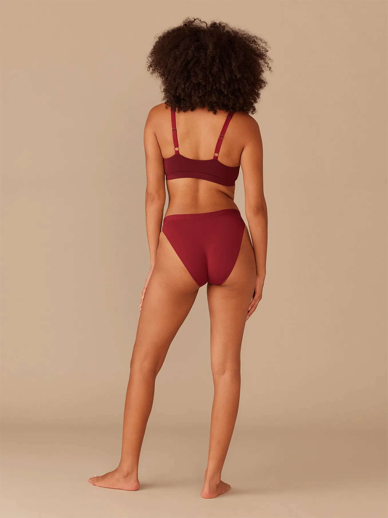 FeelFree Square Neck Bralette | Cabernet/Cabernet