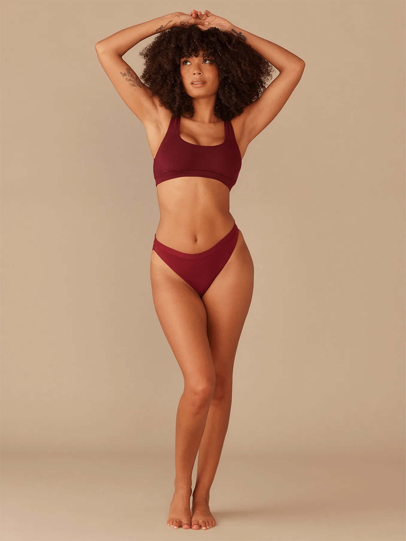 FeelFree Square Neck Bralette | Cabernet/Cabernet