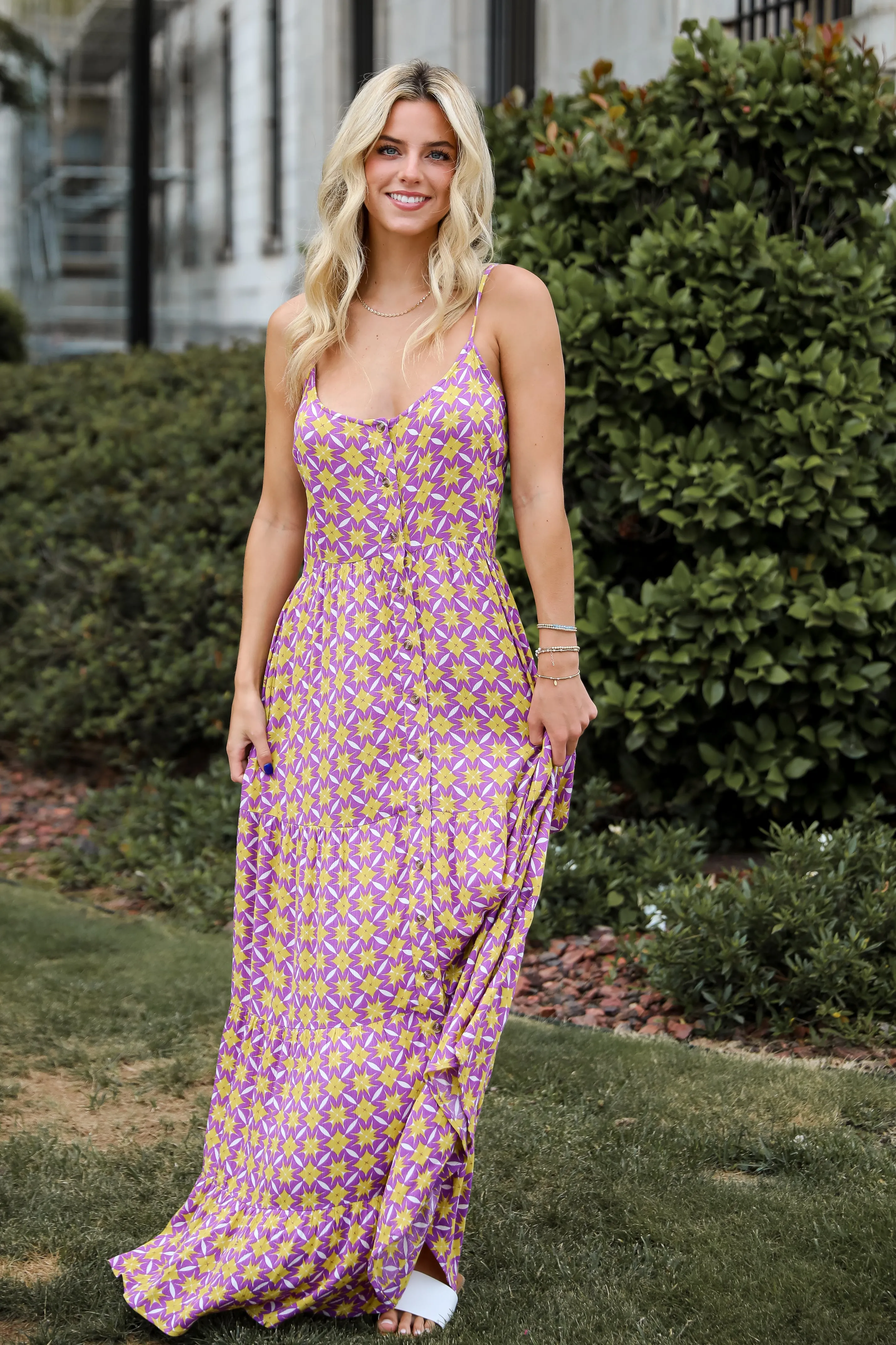 FINAL SALE - Easily Radiant Purple Tiered Maxi Dress