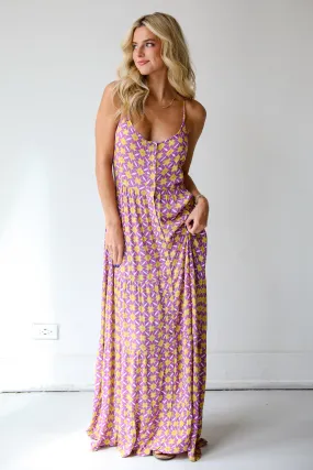 FINAL SALE - Easily Radiant Purple Tiered Maxi Dress