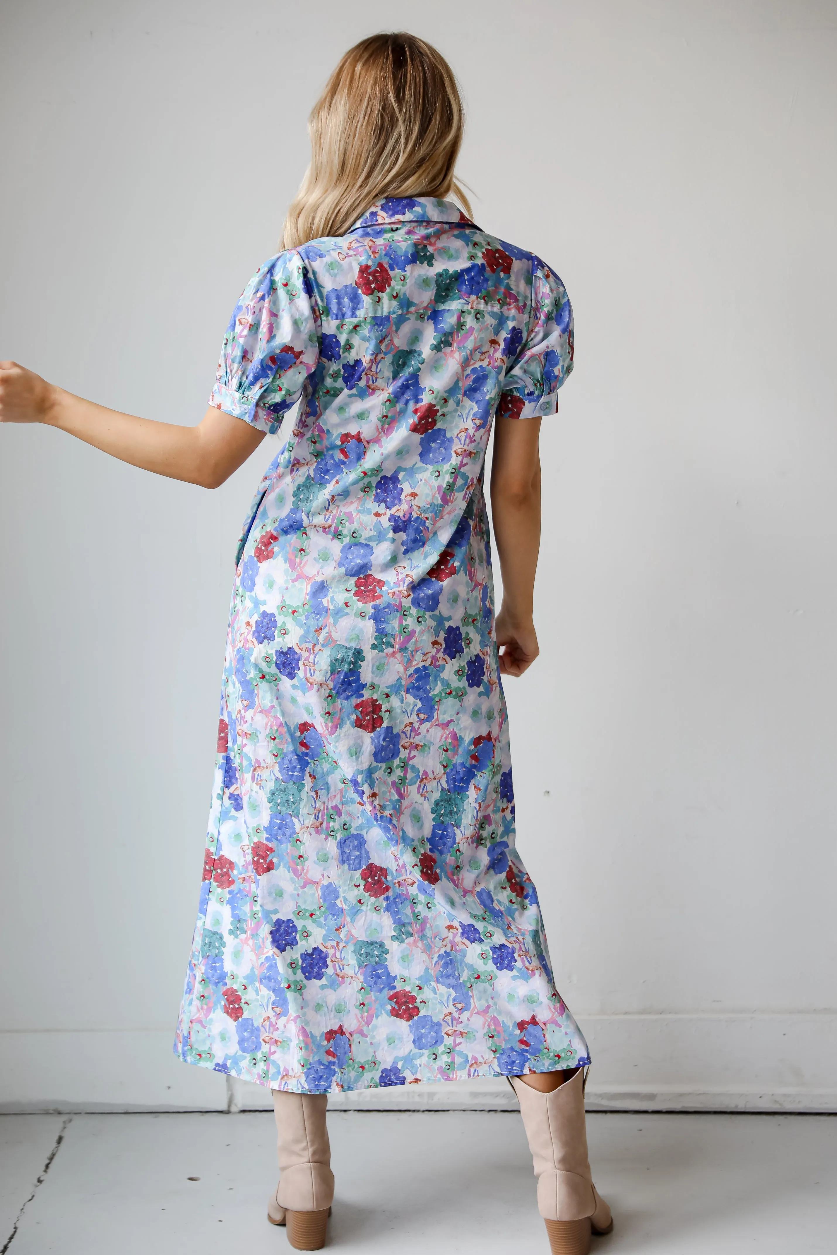 FINAL SALE - Favorite RSVP Blue Floral Maxi Dress