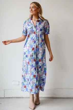 FINAL SALE - Favorite RSVP Blue Floral Maxi Dress