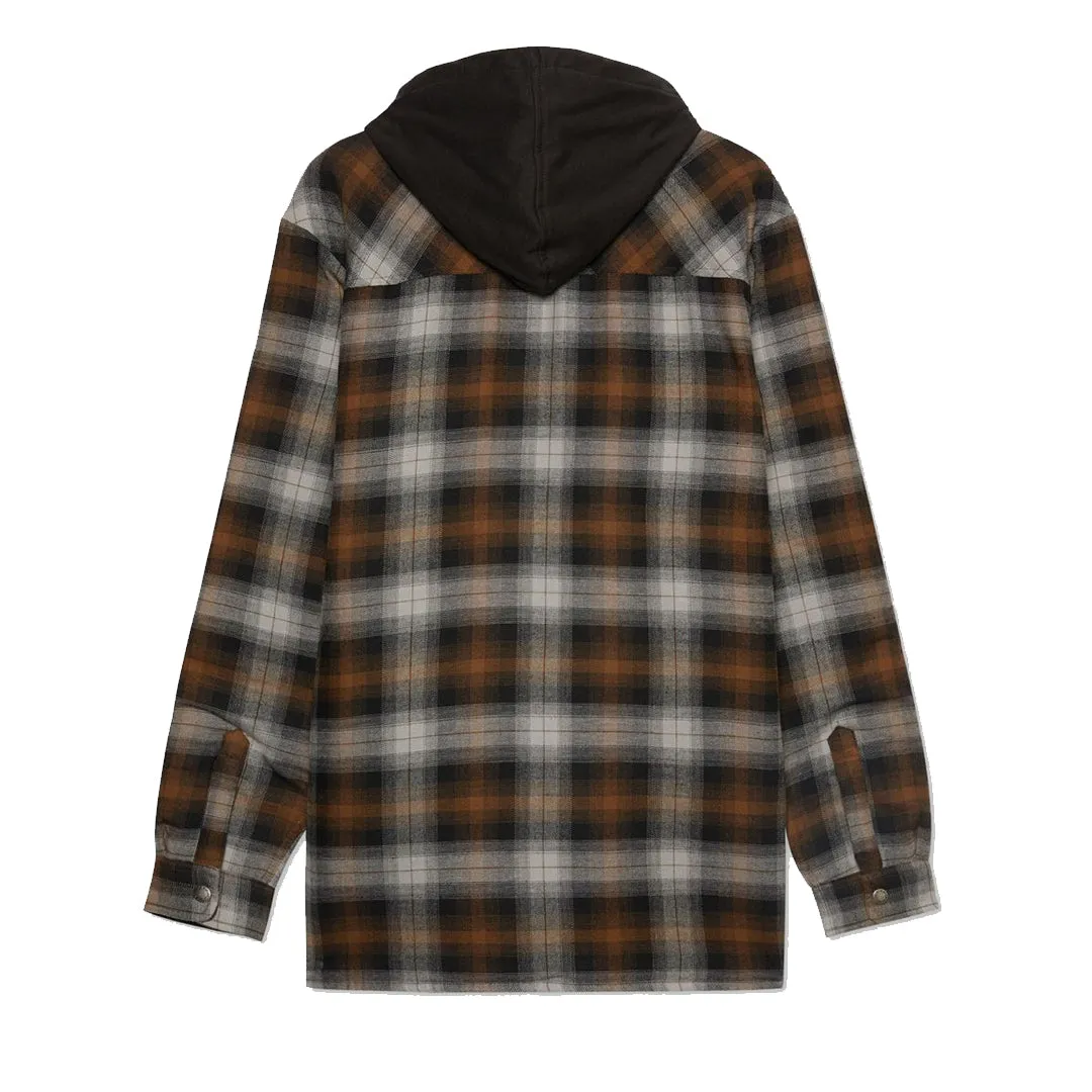 Fleece Hooded Flannel Shirt Jacket - Black/Timber by Dickies