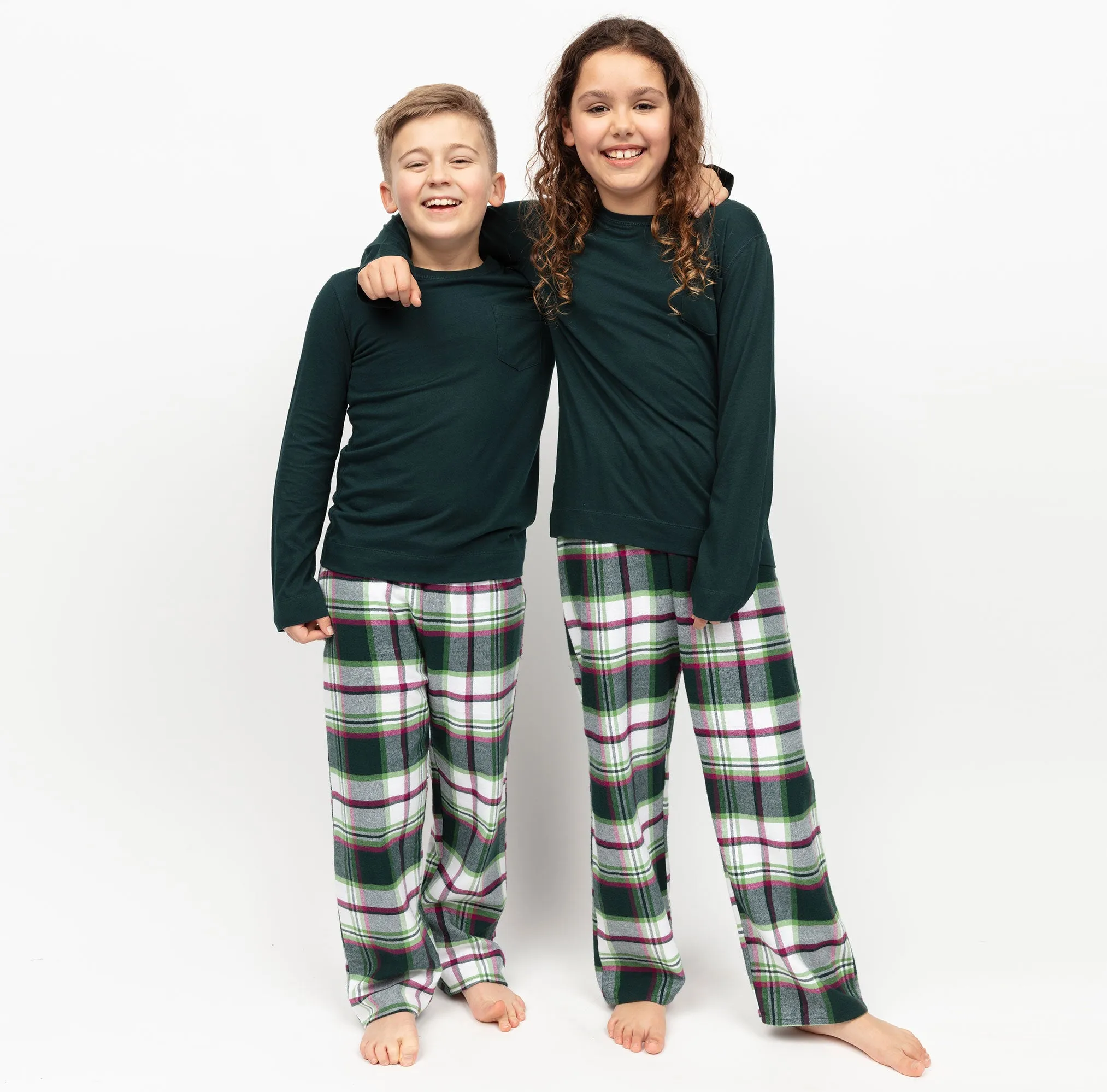 Forrest Kids Unisex Jersey T-shirt and Brushed Check Pyjama Set