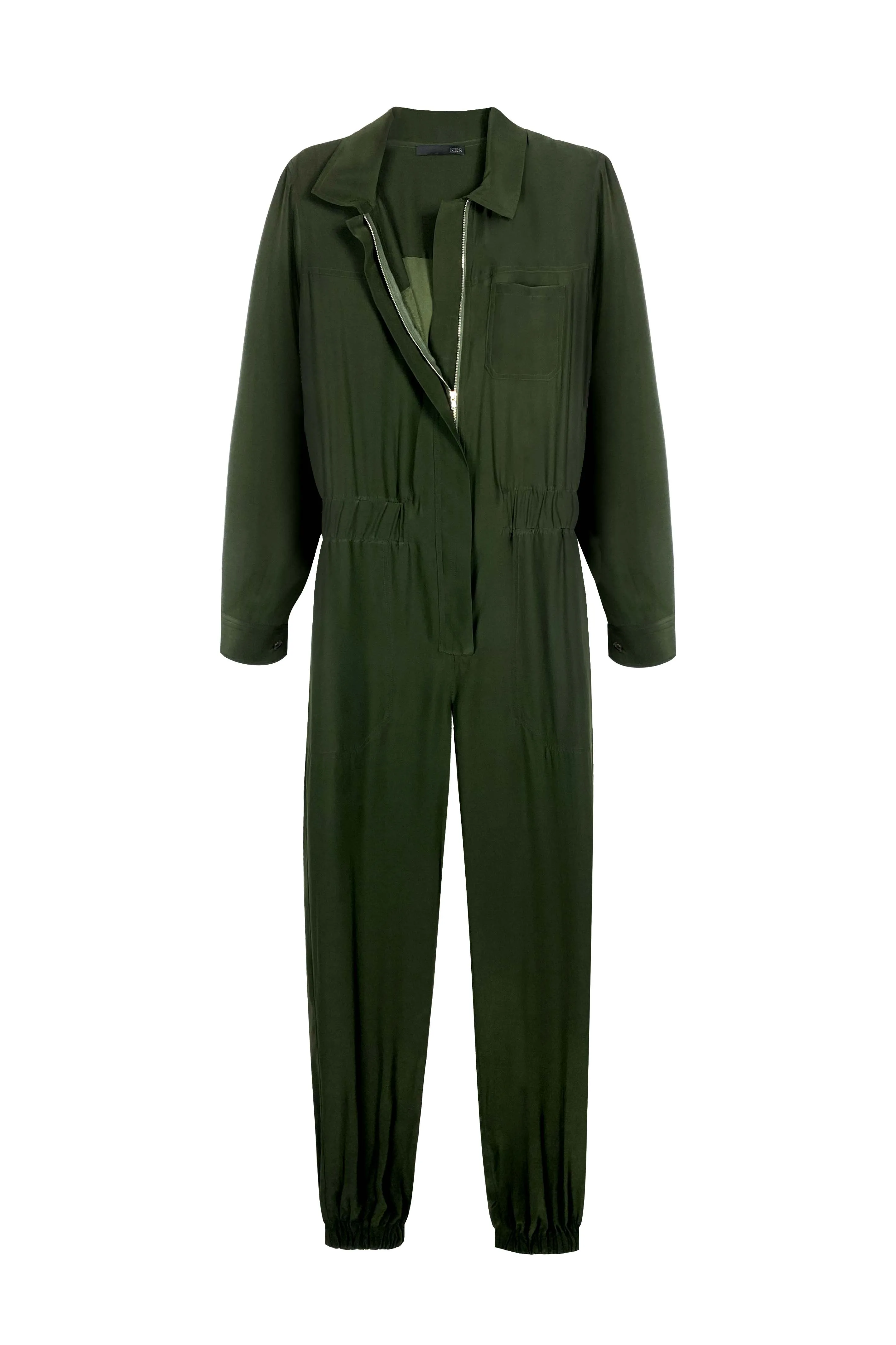 Fortuna Silk Jumpsuit - Military