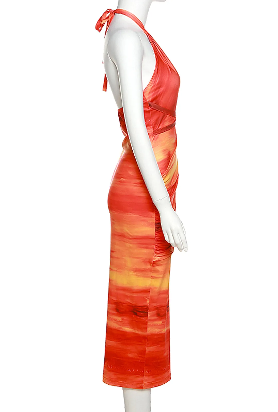 FRANCINE - FIRE PRINTED DRESS