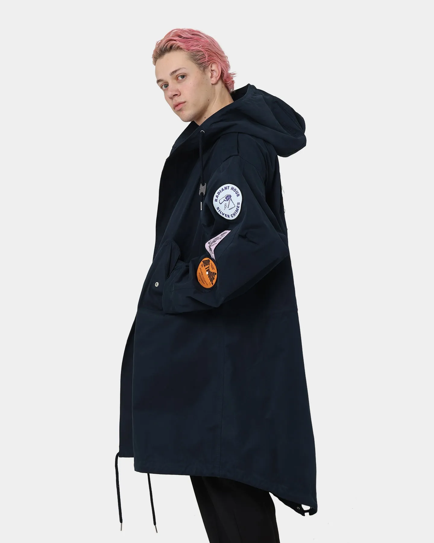 Fred Perry X Raf Simons Patched Parka Basalt Navy