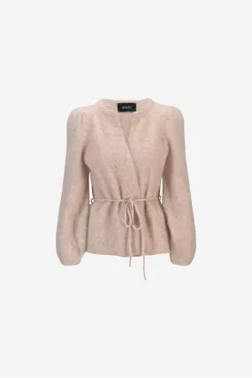 Fredrikke Chunky Cardigan Beige Melange