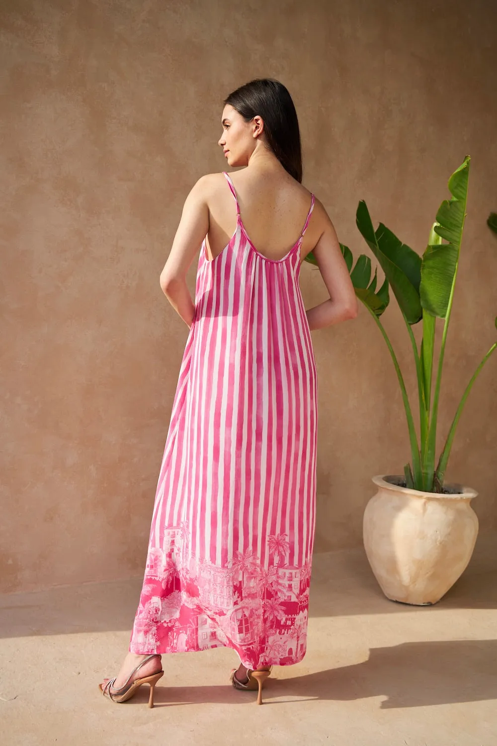 Fucsia Play Petunia Silk Maxi Dress