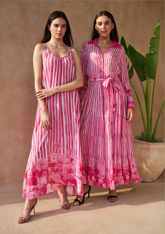 Fucsia Play Petunia Silk Maxi Dress