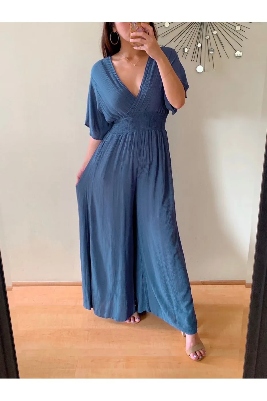 Gauze Surplice Jumpsuit (RESTOCKED)