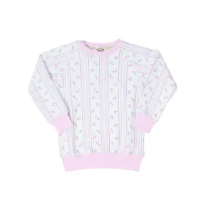 Girls Striped Tulip Sweatshirt