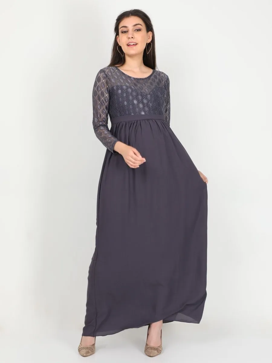 Glamorous Grey Maternity Gown